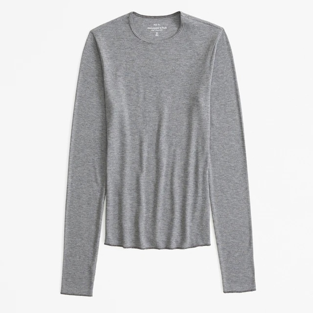 Abercrombie & Fitch Charcoal Long Sleeve Tee